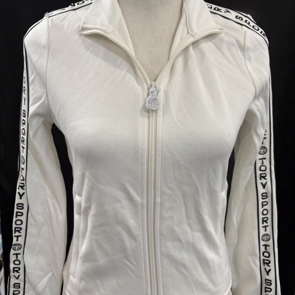 Tory Sport White Banner Track Jacket